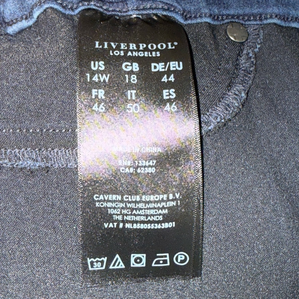 Liverpool Denim Pencil Skirt - Picture 6 of 9